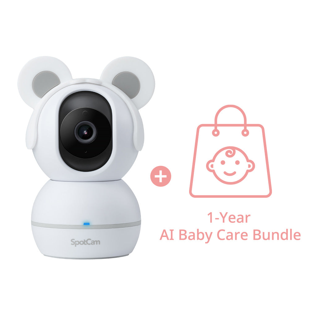 SpotCam BabyCam + 1 Year AI Baby Care Bundle