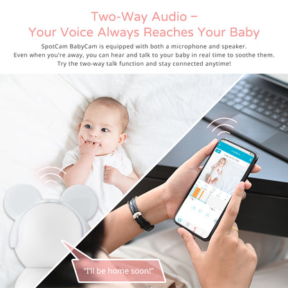 SpotCam BabyCam + 1 Year AI Baby Care Bundle