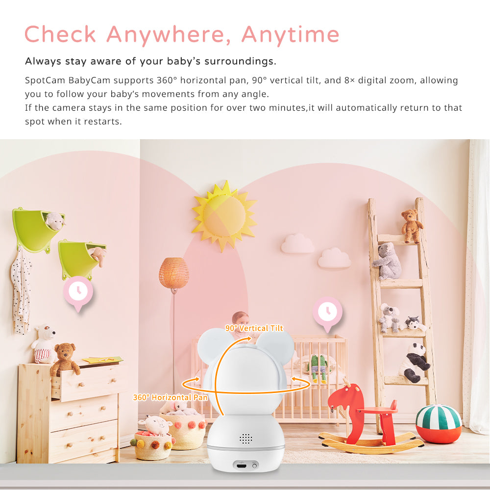 SpotCam BabyCam + 1 Year AI Baby Care Bundle