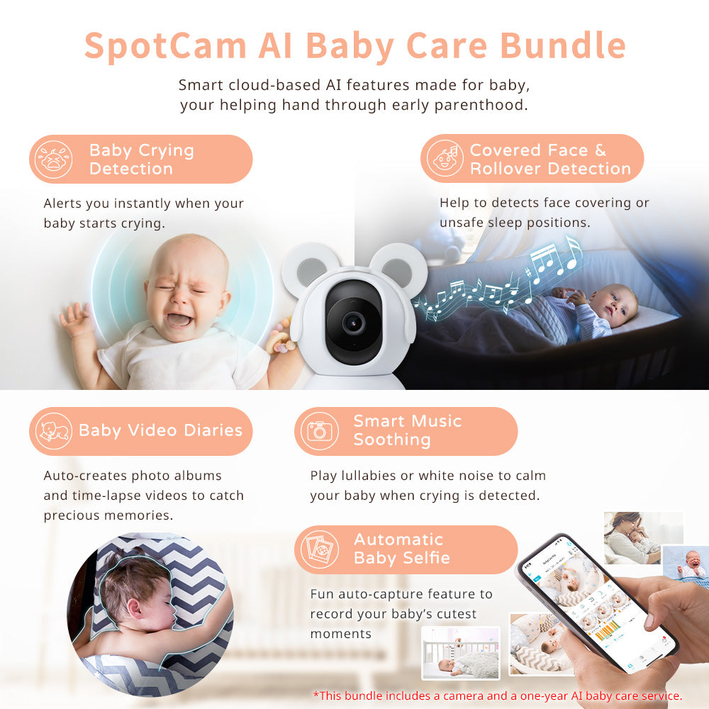 BabyCam Pro + 1 Year AI Babe Care Bundle