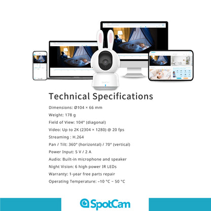 BabyCam Pro + 1 Year AI Babe Care Bundle