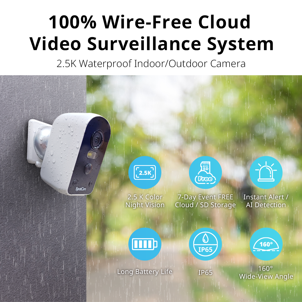 SpotCam Solo Pro - 2 Pack with Base Station
