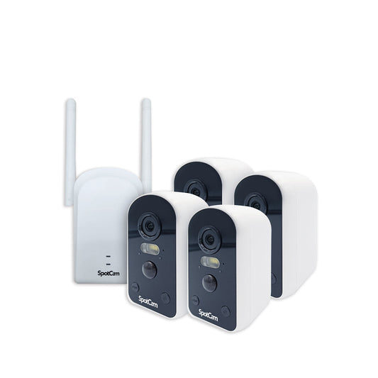 SpotCam Solo Pro - 4 Pack with Base Station